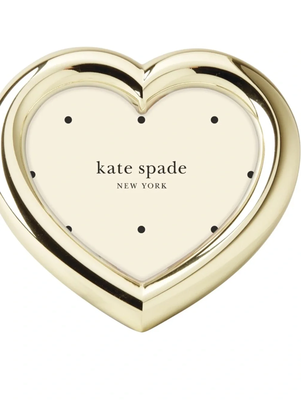 kate spade Gold Heart-Shaped Picture Frame with Black Insert